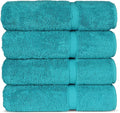 Chakir Turkish Linens 100% Cotton Premium Turkish Towels for Bathroom | 27'' x 54'' (4-Piece Bath Towels -Aqua)