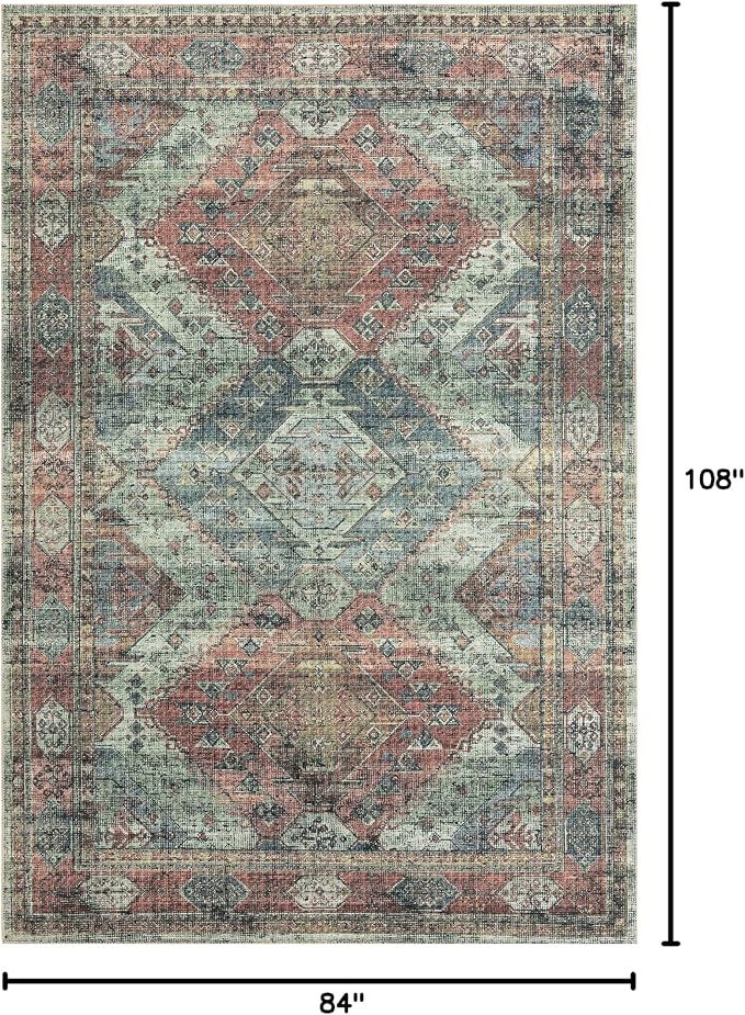 Loloi Skye Collection SKY-06 Apricot/Mist 7' x 9' Oval Area Rug