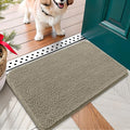 OLANLY Dog Door Mat for Muddy Paws 24x16, Absorbs Moisture and Dirt, Absorbent Non-Slip Washable Doormat, Quick Dry Chenille Mud Mat, Entry Indoor Entryway Carpet for Inside Floor, Warm Taupe