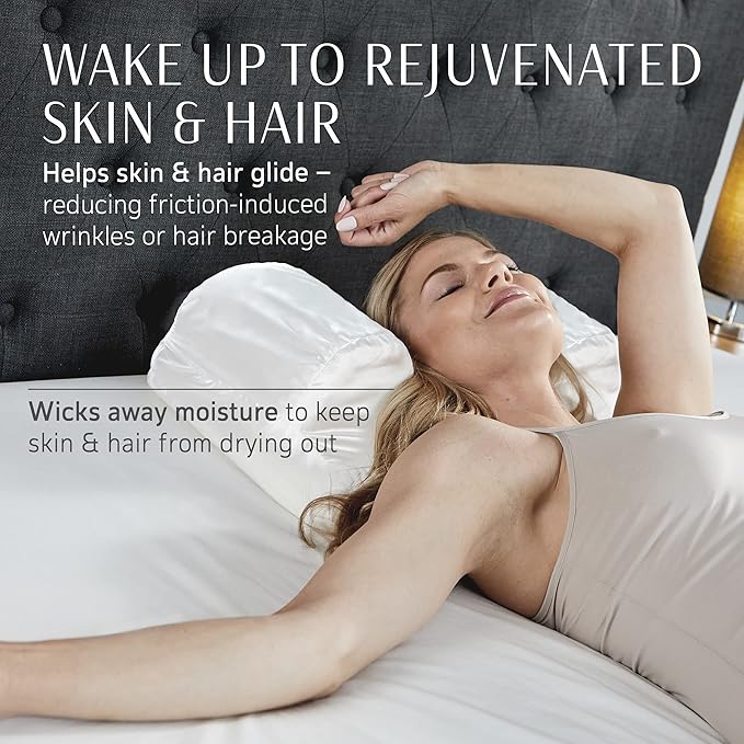 YourFacePillow Satin Pillowcase - Compatible with The YourFacePillow Beauty Pillow - Soft & Cool Satin Pillowcase with Hidden Zipper - Beauty Pillow Sold Separately (Set of 1, White)