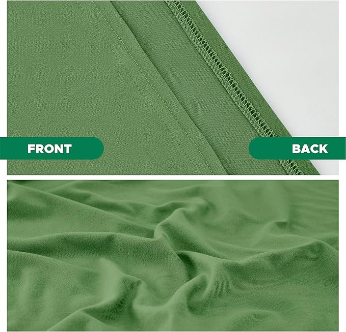 Biscaynebay Decorative Box Spring Cover King & Cal King Size, Sage Luxurious Jersey Knitting Stretchy Wrap Around 4 Sides Bed Skirt for Home/Hotels, Easy Fit Wrinkle & Fade Free Machine Washable