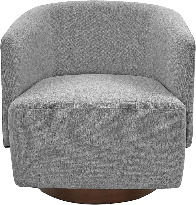 MINCETA Accent Chair,Modern Swivel Chairs for Living Room and Bedroom Reading with Wood Base,Set of 2,Performance Fabric in Gray