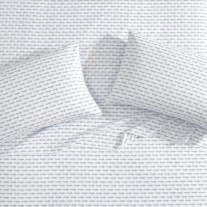 Wrangler - Full Bed Sheets, Ultra-Soft & Lightweight Bedding with Matching Pillowcases, Lightweight Bed Set for All Season Comfort, Oeko-Tex Certified (Stamped Logo Blue)
