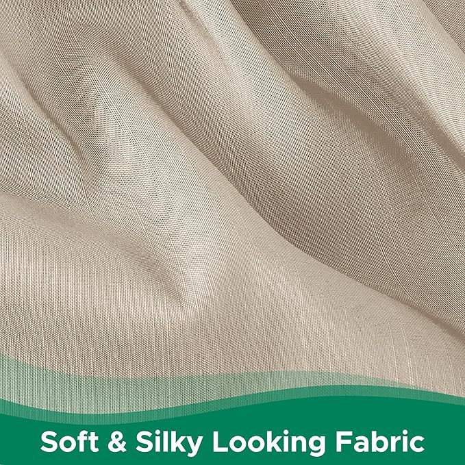 Biscaynebay Wrap Around Bed Skirts for King & Cal King Beds 21" Drop, Light Camel Adjustable Elastic Dust Ruffles Easy Fit Wrinkle Resistant Silky Luxurious Fabric Machine Washable
