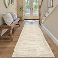 Runner Rug 2'x6' Washable Non-Slip Runner Rugs for Kitchen Bathroom Laundry Room Beige Vintage Floor Carpet Runners for Hallway Entryway