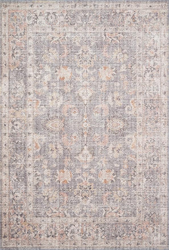 Loloi Skye Collection SKY-01 Grey/Apricot 7'-6" x 9'-6" Area Rug
