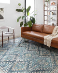 Loloi Skye Collection SKY-03 Denim/Natural 9'-0" x 12'-0" Area Rug