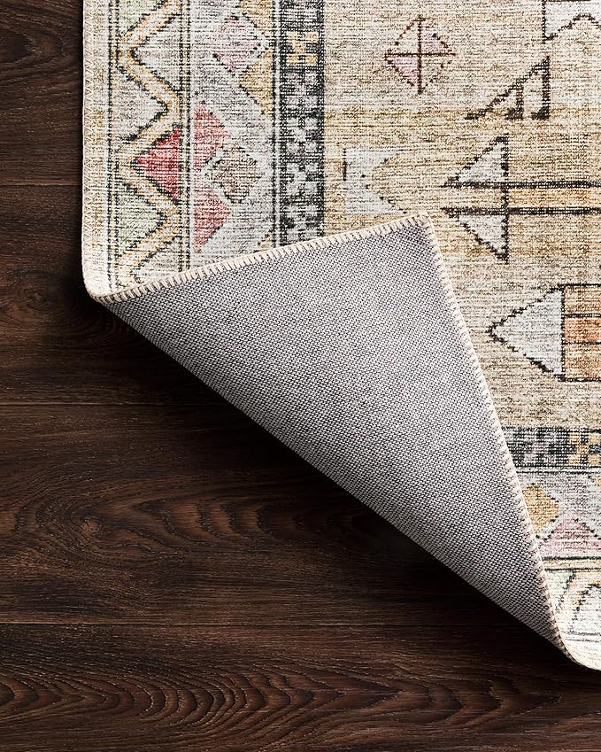 Loloi Skye Collection SKY-04 Gold/Blush 7'-6" x 9'-6" Area Rug