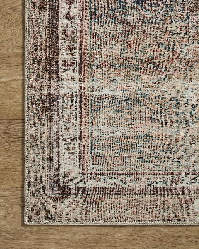 Loloi Chris Loves Julia Jules Collection JUL-09 Ink/Terracotta 2'-0'' x 5'-0'', .13" Pile Height, Accent Rug