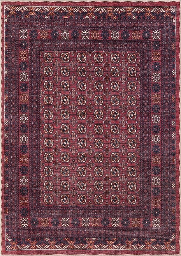 Keen Home Design 3x5 Rug - Machine Washable Entry Rug with Non-Slip Backing, Ideal for Enteryway, Kitchen, Bathroom, Laundry Room - Vintage, Easy Clean, Durable, Low Pile Rug - (3' x 5')