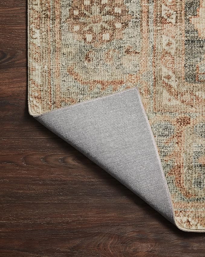 Loloi Margot Collection MAT-03 Ocean/Spice 2'-6" x 7'-6" Runner Rug feat. CloudPile, No-Shed Easy Clean Large Patterned Area Rug for Living Room, Bedroom, Dining Area