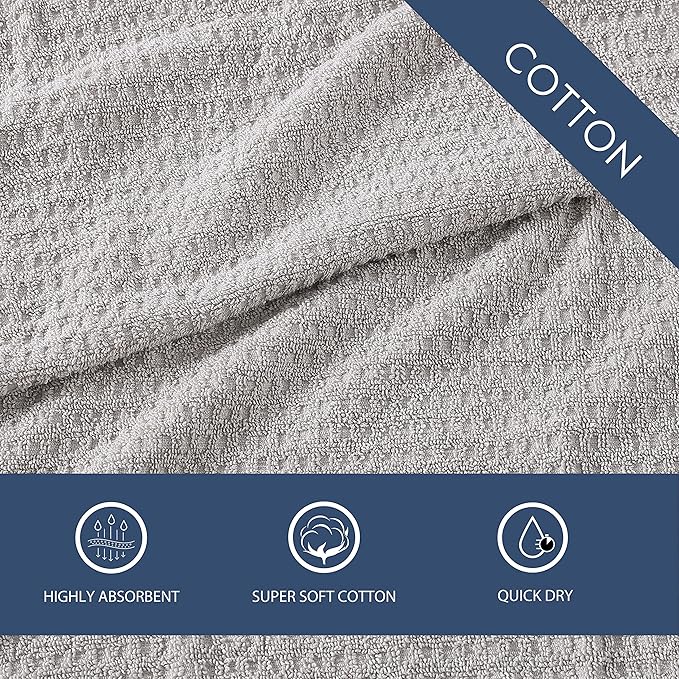 Tommy Bahama - Bath Towels, 100% Soft & Absorbent Cotton with Zero Twist Construction, Medium Weight Bathroom Towels (Northern Pacific Pelican Grey, 2 Piece)