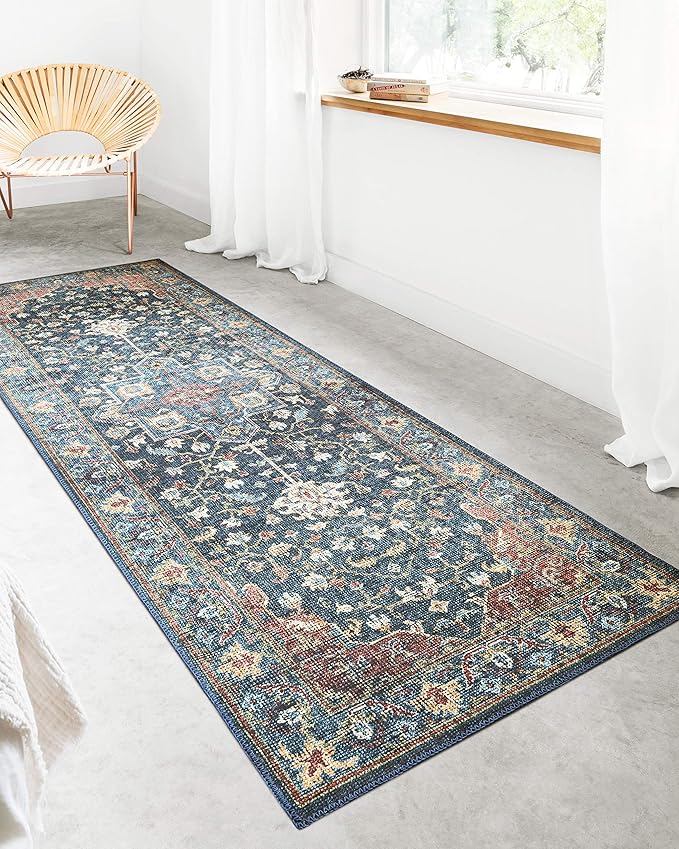 Loloi II Skye Collection SKY-08 Denim/Brick 7'-6" x 9'-6" Area Rug