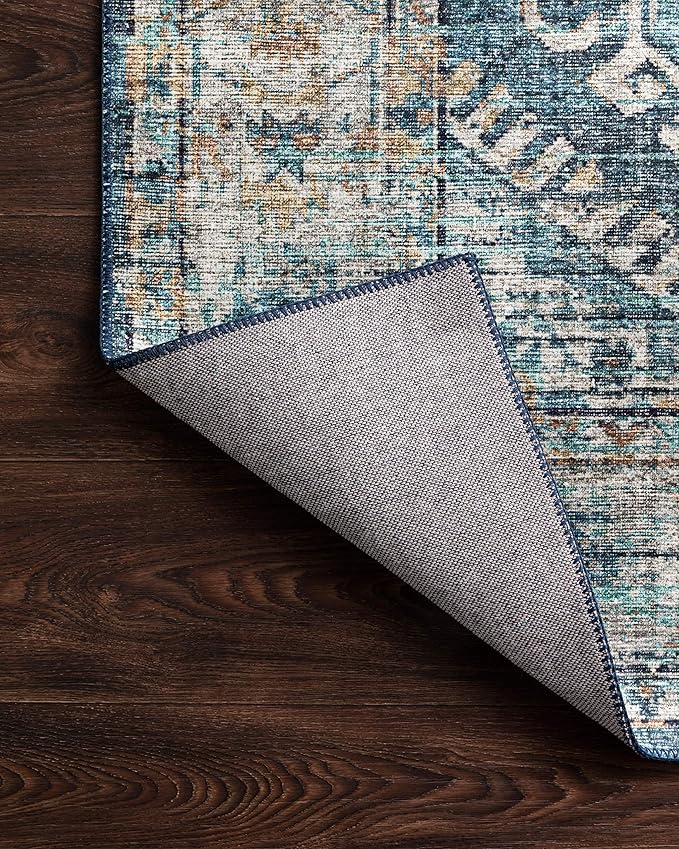 Loloi Skye Collection SKY-03 Denim/Natural 2'-6" x 12'-0" Runner Rug