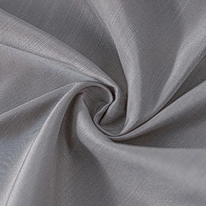 Biscaynebay Wrap Around Bed Skirts with Split Corners for Queen Beds 12" Drop, Silver Grey Adjustable Elastic Dust Ruffles Easy Fit Wrinkle & Fade Resistant Silky Luxurious Fabric Machine Washable