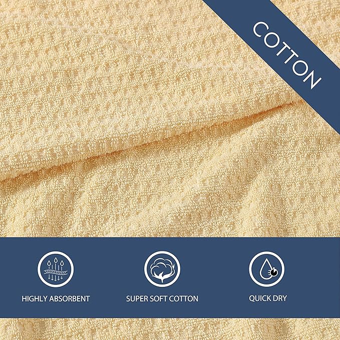 Tommy Bahama - Hand Towels, Soft & Absorbent Cotton Towels, Low Linting & Fade Resistant (Northern Pacific Yellow, 2 Piece)