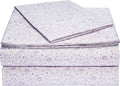 Amazon Basics Lightweight Super Soft Easy Care Microfiber Bed Sheet 3 Piece Set with 14" Deep Pockets - Twin XL, Lavender Paisley