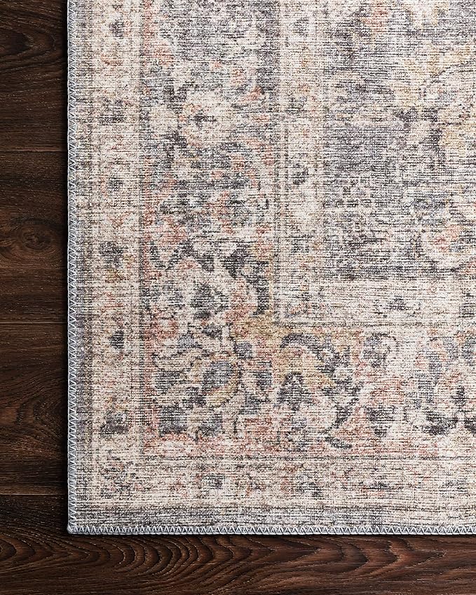 Loloi II Skye Collection SKY-01 Grey/Apricot 2'-6" x 7'-6" Runner Rug