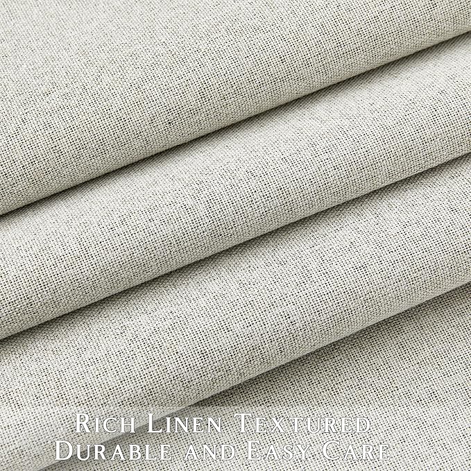 ChrisDowa 100% Blackout Greyish Beige Solid Curtains 84 Inches Long 2 Panels for Bedroom Living Room,Farmhouse Room Darkening Thermal Insulated Soundproof Grommet Top Window Treatment Drapes,52x84