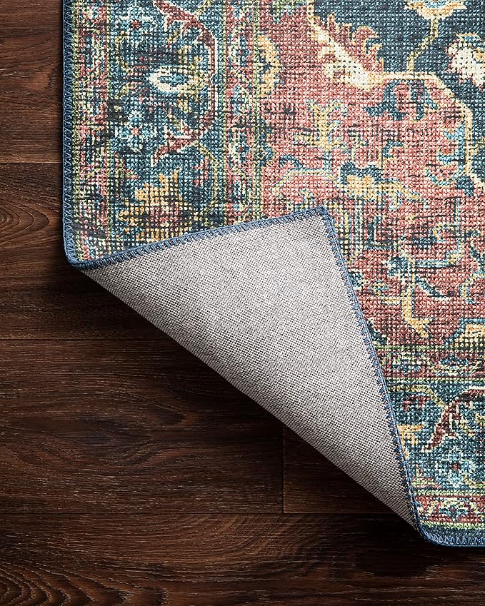 Loloi II Skye Collection SKY-08 Denim/Brick 7'-6" x 9'-6" Area Rug