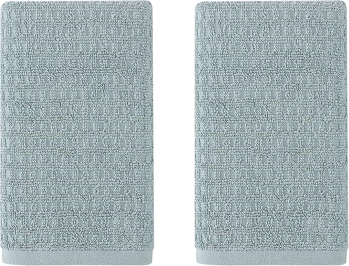 Tommy Bahama- Hand Towel Set, Highly Absorbent Cotton Bathroom Decor, Low Linting & Fade Resistant (Northern Pacific Turquoise, 2 Piece)