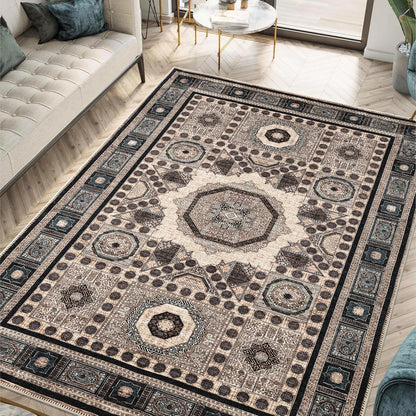 Keen Home Design 3x5 Rug - Machine Washable Entry Rug with Non-Slip Backing, Ideal for Enteryway, Kitchen, Bathroom, Laundry Room - Vintage, Easy Clean, Durable, Low Pile Rug - (3' x 5')