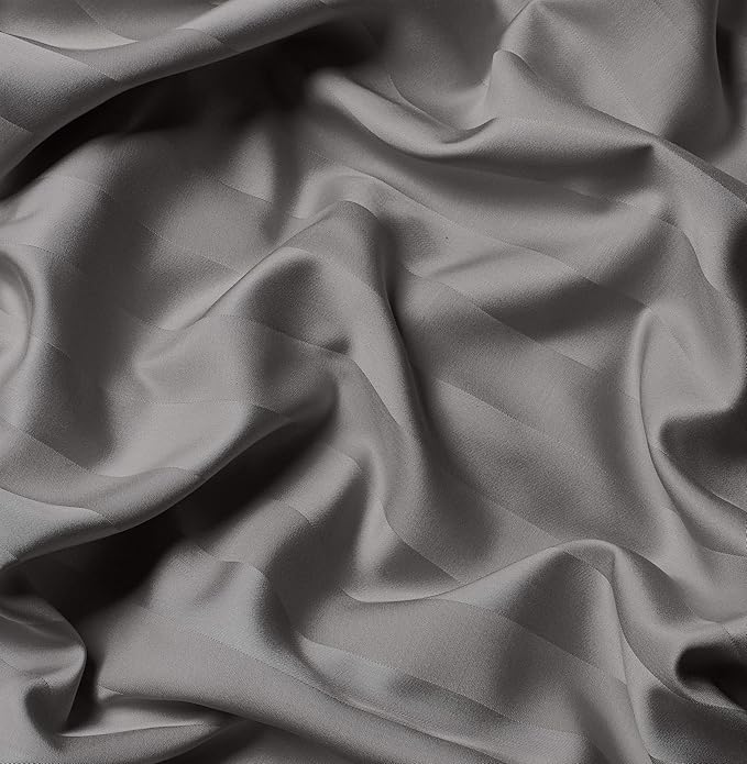 Pure Bamboo Full Sheets, Genuine 100% Organic Viscose Derived from Bamboo Bed Sheet Set, Luxuriously Soft & Cooling, Double Stitching, 2 Year Quality Promise (Full, Jacquard Stone)