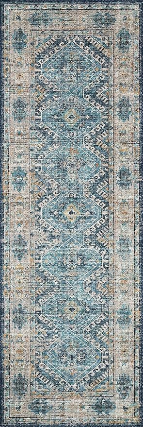 Loloi II Skye Collection SKY-03 Denim/Natural 5'-0" x 7'-6" Area Rug