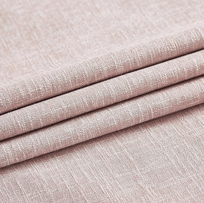 Vision Home Pink Full Blackout Curtains for Bedroom Living Room Darkening Window Treatment Panels Thermal Insulated Rod Pocket Back Tab Modern Soundproof Pink Drapes 2 Panels 50" Wx108 L