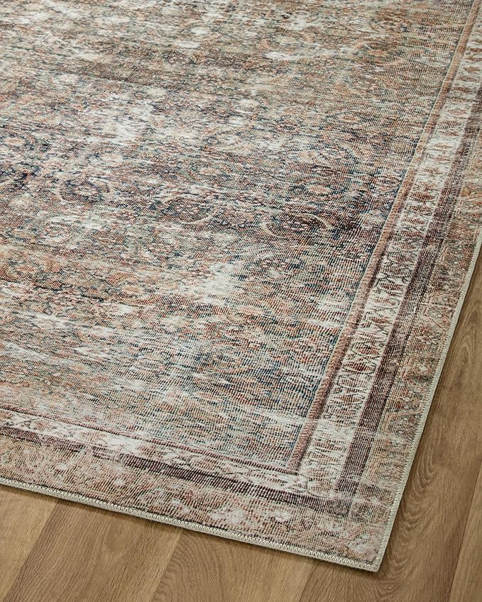 Loloi Chris Loves Julia Jules Collection JUL-09 Ink/Terracotta 2'-3" x 3'-9", .13" Pile Height, Accent Rug