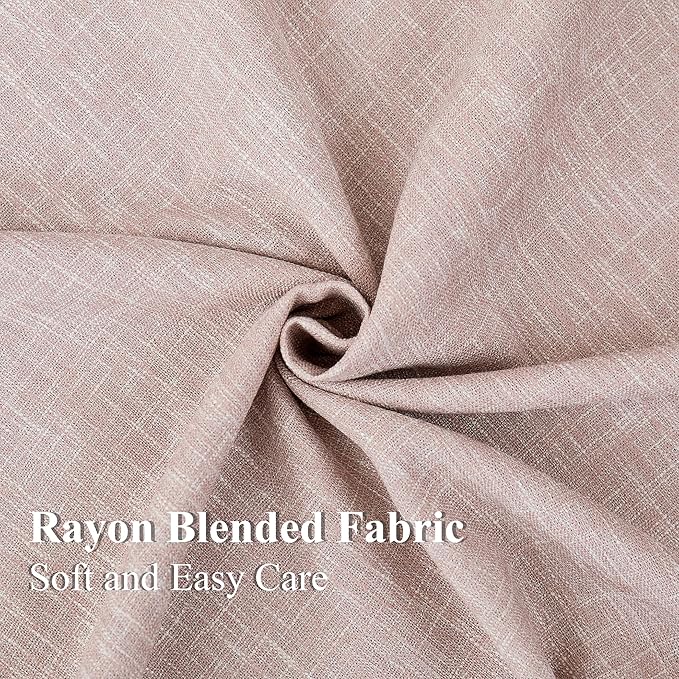Vision Home Pink Full Blackout Curtains for Bedroom Living Room Darkening Window Treatment Panels Thermal Insulated Rod Pocket Back Tab Modern Soundproof Pink Drapes 2 Panels 50" Wx108 L
