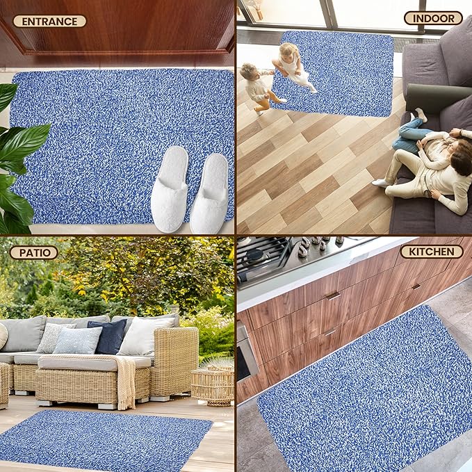 Premium Microfiber Indoor Door Mat – 24"x36" Washable Entry Mat, Non-Slip, Waterproof Backing, Super Absorbent, Low Profile Entryway Doormat for Indoor Entrance