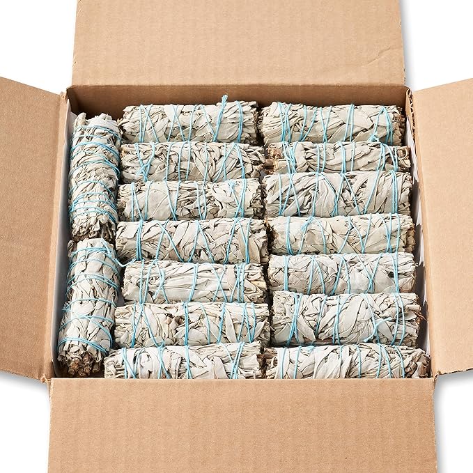 100 White Sage Smudge Sticks Wholesale Bulk - Sustainably Grown for Healing, Stress Relief, Spiritual Use & Personal Development