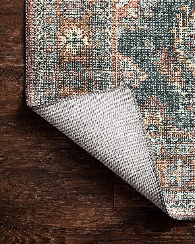 Loloi II Skye Collection SKY-10 Sea/Rust 5'-0" x 7'-6" Area Rug