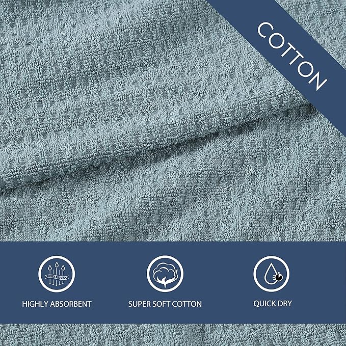 Tommy Bahama- Washcloth Set, Highly Absorbent Cotton Bathroom Decor, Low Linting & Fade Resistant, Oeko-Tex Certified (Northern Pacific Turquoise, 12 Piece)