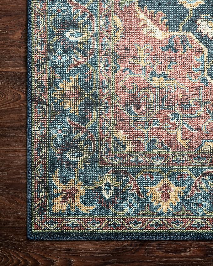 Loloi II Skye Collection SKY-08 Denim/Brick 7'-6" x 9'-6" Area Rug