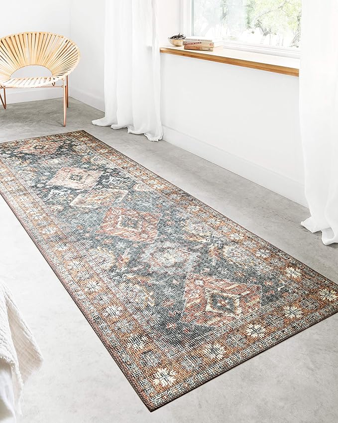 Loloi II Skye Collection SKY-10 Sea/Rust 7'-6" x 9'-6" Area Rug