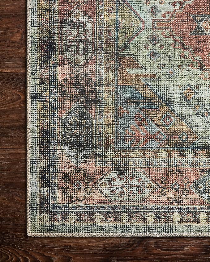Loloi II Skye Collection SKY-06 Apricot/Mist 7'-6" x 9'-6" Area Rug
