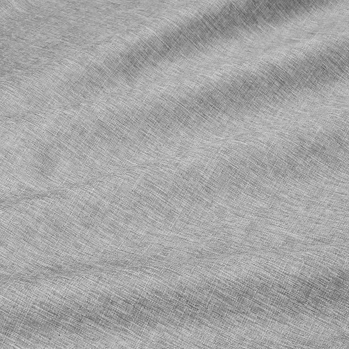 Amazon Basics 100% Blackout Curtains with Grommets, 2 Panels, 52 x 96 Inches, Dark Gray