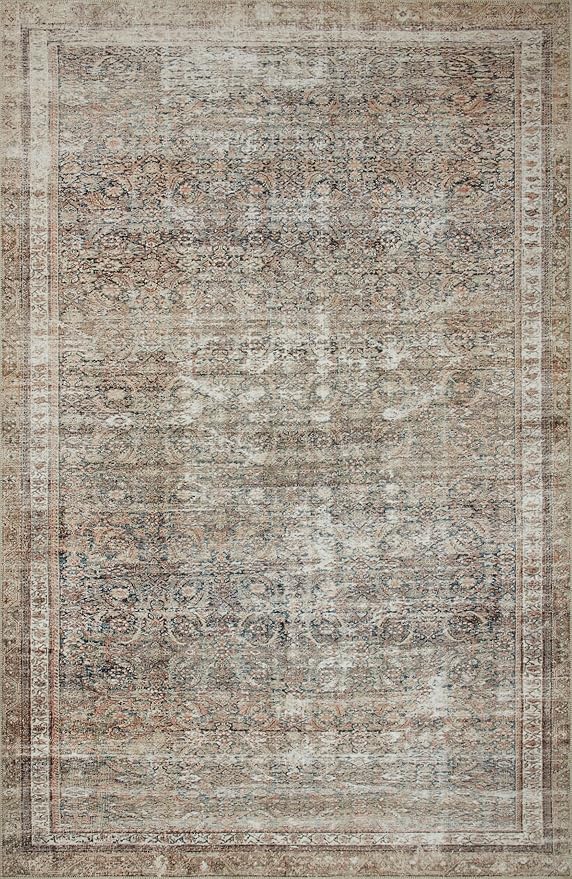 Loloi Chris Loves Julia Jules Collection JUL-09 Ink/Terracotta 2'-3" x 3'-9", .13" Pile Height, Accent Rug
