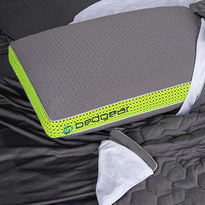 Bedgear Multi-Position Performance Pillow – Medium Soft Hypoallergenic Pillow with React Blend Fill for Back, Stomach, and Side Sleepers – Temperature-Regulating with Airflow Technology