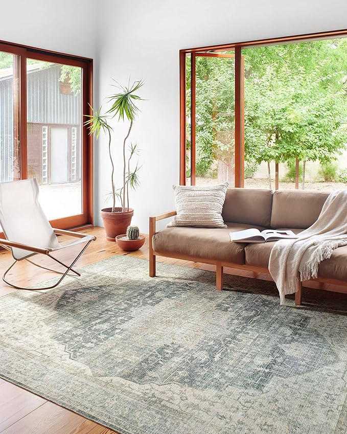 Loloi II Skye Collection SKY-12 Charcoal/Dove 7'-6" x 9'-6" Area Rug