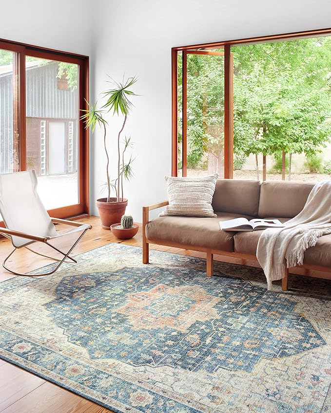 Loloi Skye Collection SKY-12 Ocean/Multi 2'-6" x 12'-0" Runner Rug