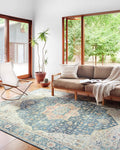 Loloi II Skye Collection SKY-12 Ocean/Multi 2'-6" x 7'-6" Runner Rug
