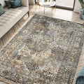 Keen Home Design 4x6 Rug - Machine Washable Area Rug with Non-Slip Backing, Ideal for Living Room, Dining Room, Bedroom - Vintage, Easy Clean, Durable, Low Pile Rug - (4' x 6')
