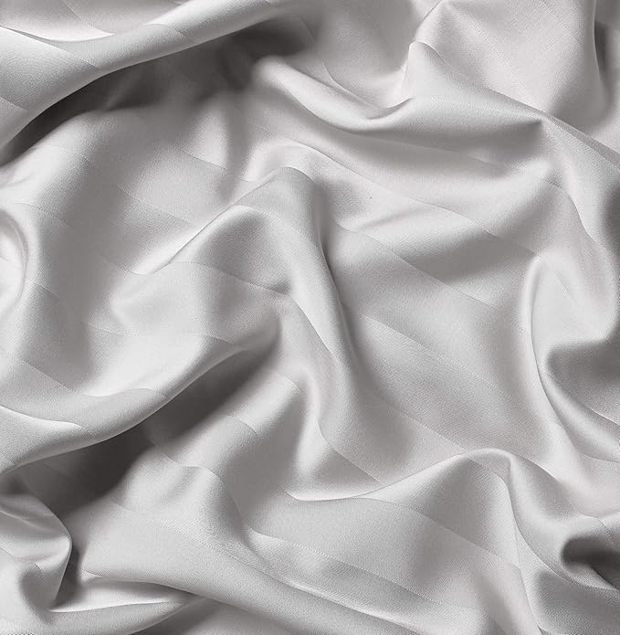 Pure Bamboo Full Sheets, Genuine 100% Organic Viscose Derived from Bamboo Bed Sheet Set, Luxuriously Soft & Cooling, Double Stitching, 2 Year Quality Promise (Full, Jacquard White)