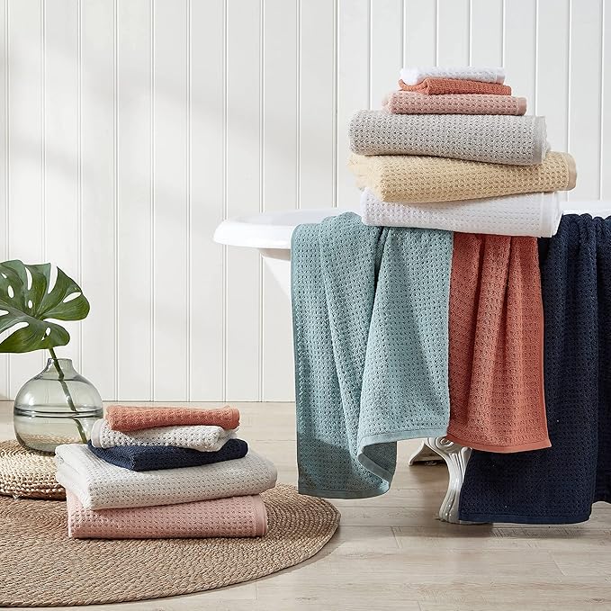 Tommy Bahama - Bath Towels, Soft & Highly Absorbent Bathroom Essentials, Oeko-Tex Certified (Northern Pacific Orange, 6-Piece)