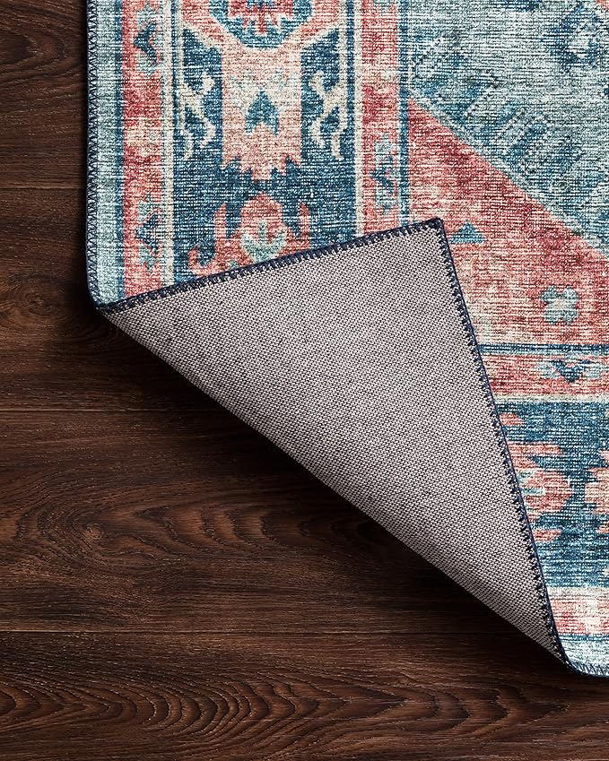 Loloi Skye Collection SKY-03 Turquoise/Terracotta 2'-0" x 5'-0" Accent Rug