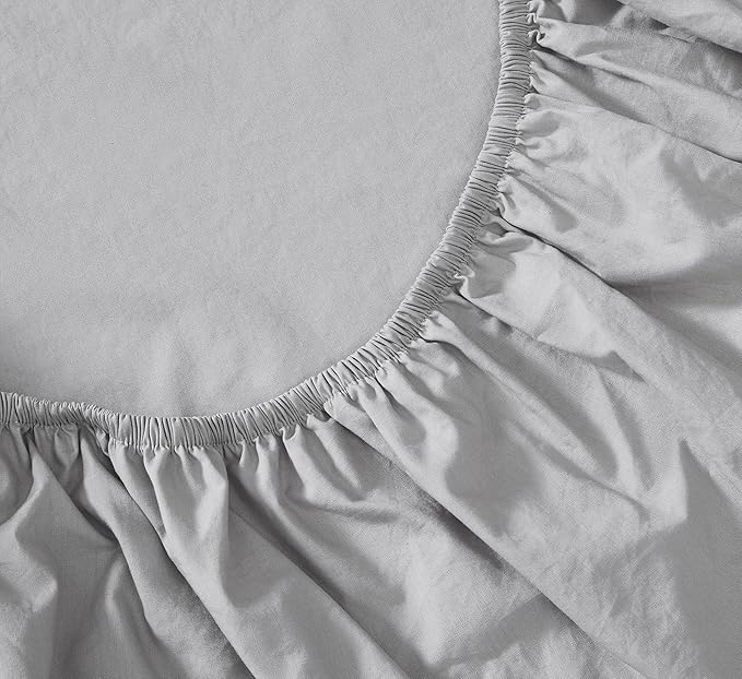 Tommy Bahama - Queen Sheets, Organic Cotton Bedding Set, Softens with Each Wash (TB T200 Grey, Queen)