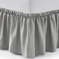 Bed Skirt Full Bed Skirt Wrap Around Ruffled Box Spring Cover, Easy Install, Washable 15" Drop Elastic Dust Ruffle by Casual Living, 54-inch x 75-inch, Grey